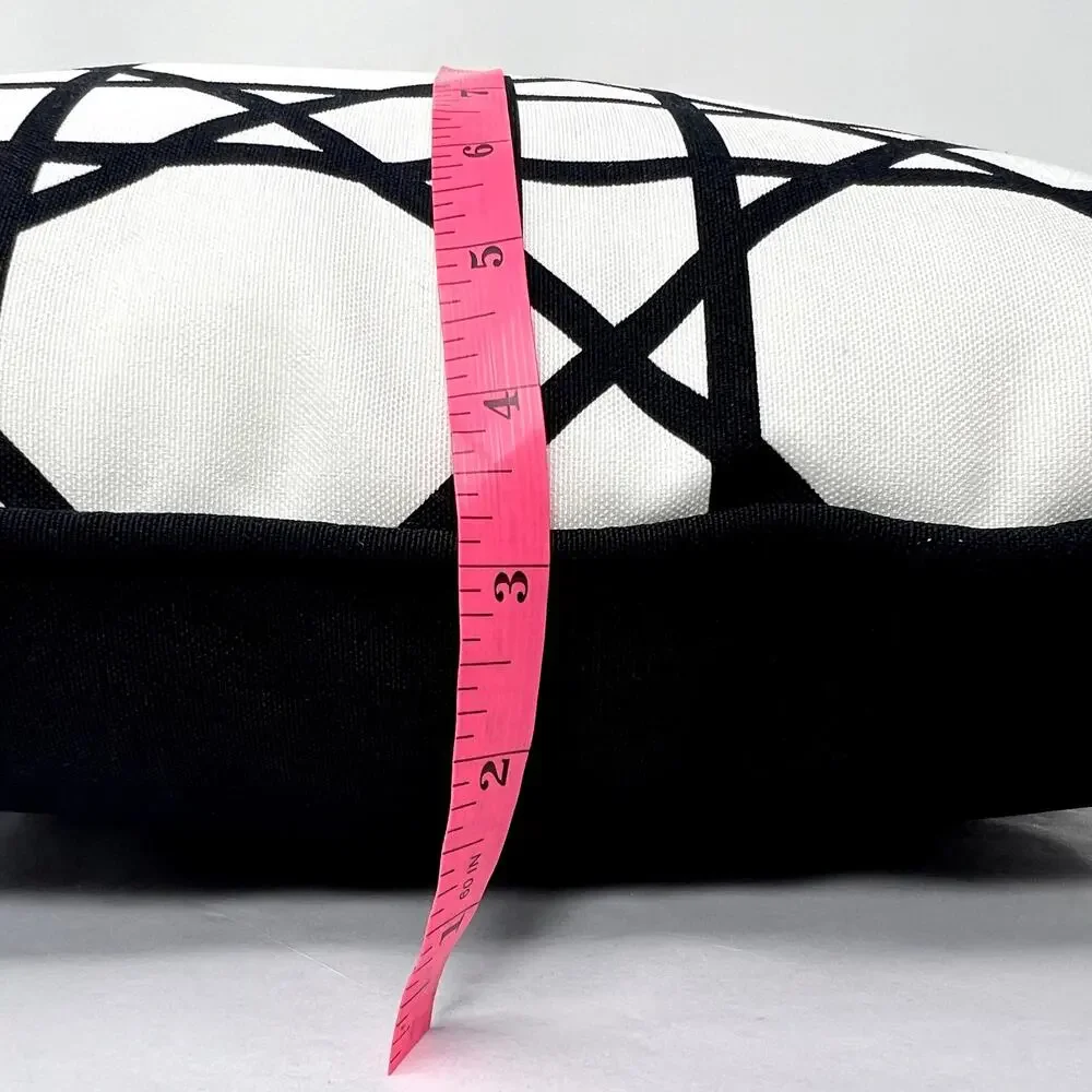Pier 1 Outdoor UV-Treated weather Decor Black White Patio Lounge Pillow NEW RARE